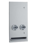 Bobrick B-37063 25 - TrimLineSeries® Recessed Napkin / Tampon Vendor, 25-Cent Operation