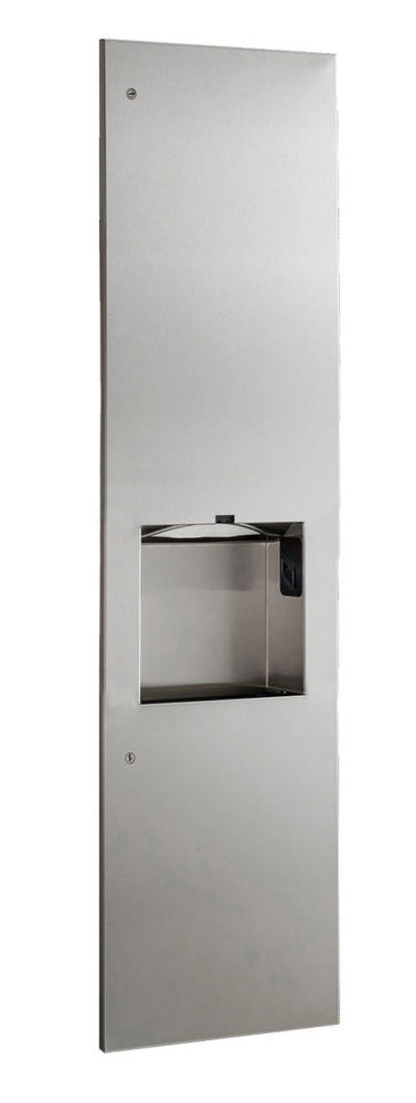 Bobrick B-38030 115V - TrimLineSeries™ Recessed Paper Towel Dispenser/Automatic Hand Dryer/Waste Bin (3-in-1 Unit)
