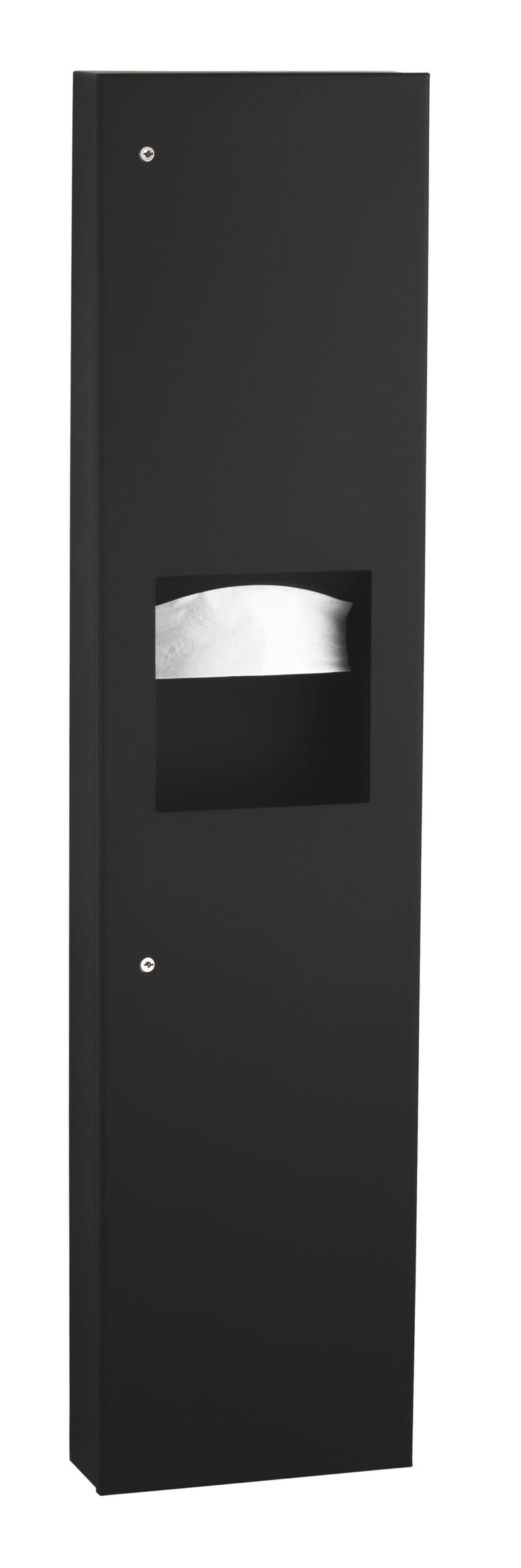 Bobrick B-380349.MBLK - TrimLineSeries™ Surface-Mounted Paper Towel Dispenser/Waste Receptacle, Matte Black