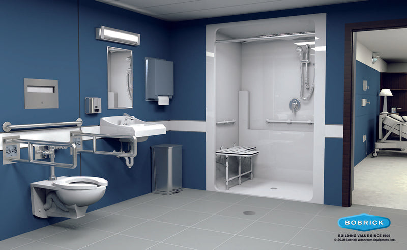 Bobrick B-918116R Bariatric-folding Shower Seat with Legs