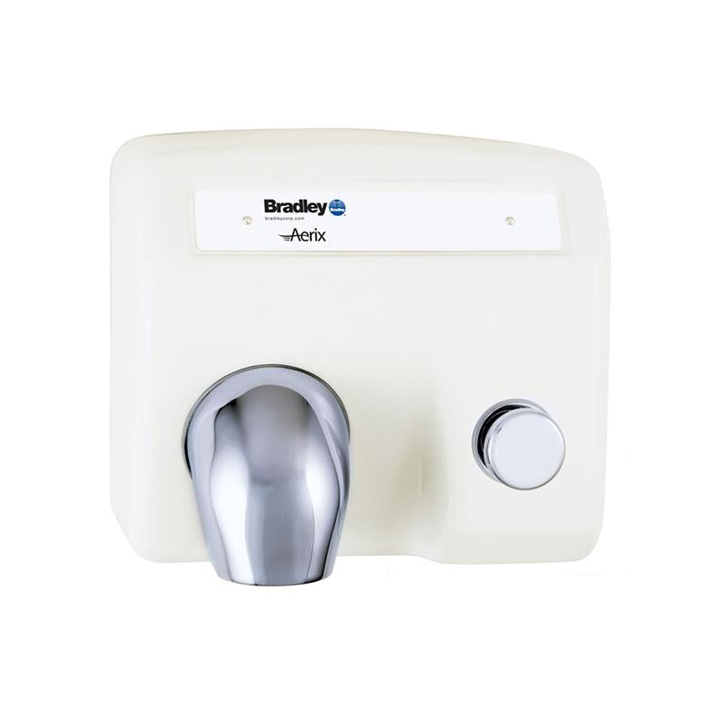 Bradley 2904-280000 - Aerix Push Button-Operated Warm Air Hand Dryer - White