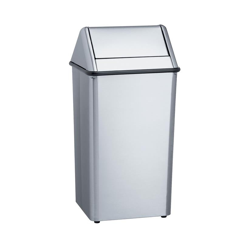 Bradley 377-370000 - Waste Receptacle 13 gallon - Free Standing less Swing Top