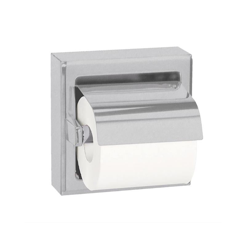 Bradley 5107-000000 - Surface-Mounted Hinged Hood Single Roll Toilet Paper Dispenser