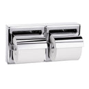 Bradley 5126-520000 - Surface-Mounted Hinged Hood Dual Roll Toilet Paper Dispenser