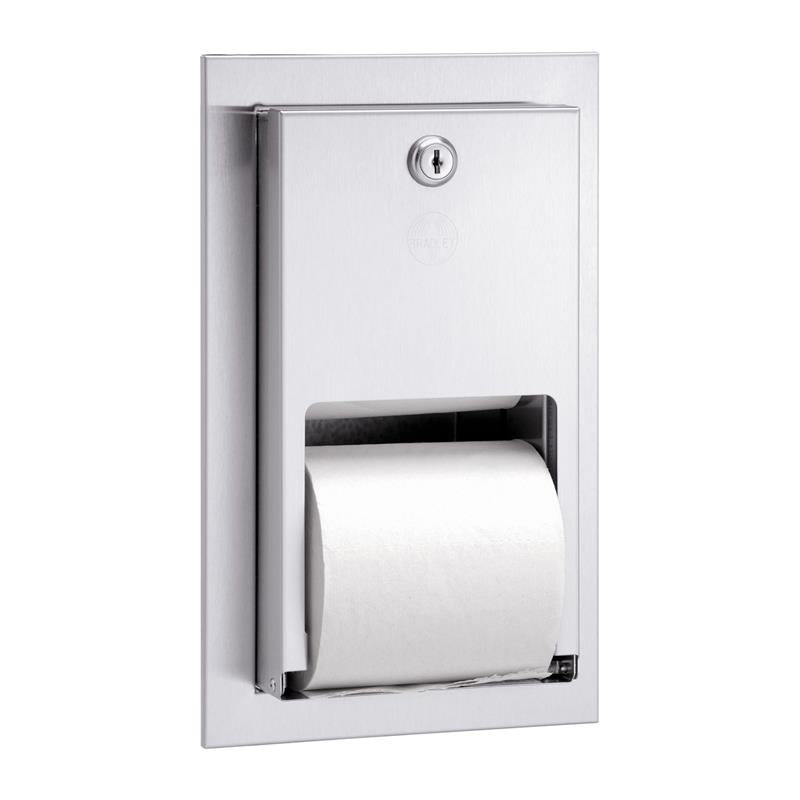 Bradley 5412-000000 - Recessed Stainless Steel Stacking Rolls Toilet Paper Dispenser