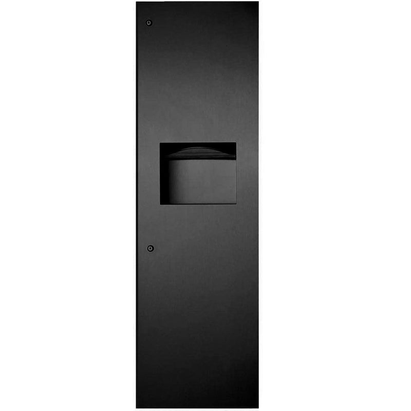 Bobrick - B-39003.MBLK - TrimLineSeries™ Recessed Paper Towel Dispenser/Waste Receptacle, Matte Black
