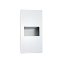 ASI-64623-00 - Piatto™ Completely Recessed Paper Towel Dispenser & Waste Receptacle - White Phenolic Door