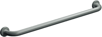 ASI-3501-12 - Exposed Flange (1-1/2" O.D) Smooth -  Straight Grab Bar, 12”