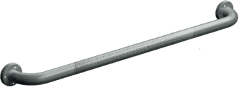 ASI 3501-12P - Exposed Flange (1-1/2" O.D) Peened -  Straight Grab Bar, 12”