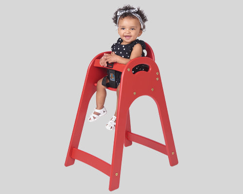 Koala Kare-KB105-03-KD Designer High Chair (Red) Knockdown