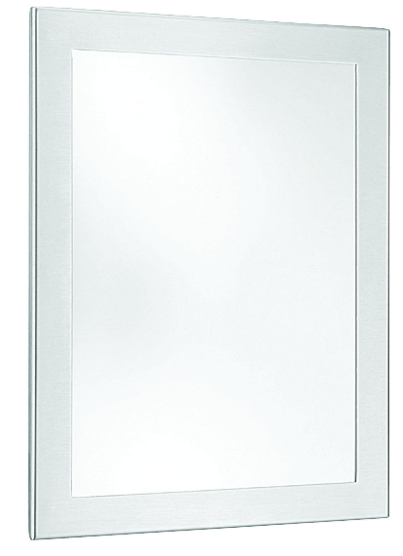 Bradley SA01-200001 - Framed Wall Mirror, Stainless Steel, Chase-Mounted, 12x16