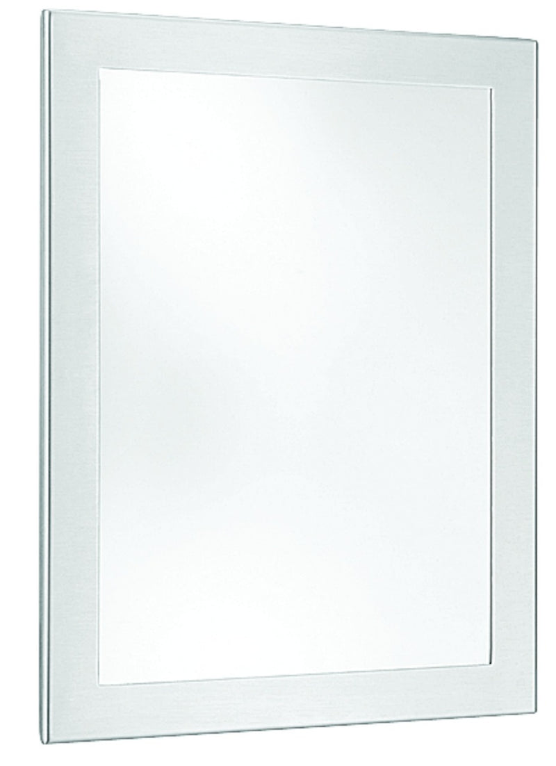 Bradley SA01-010001 - Framed Wall Mirror, Stainless Steel, Chase-Mounted, 12x16
