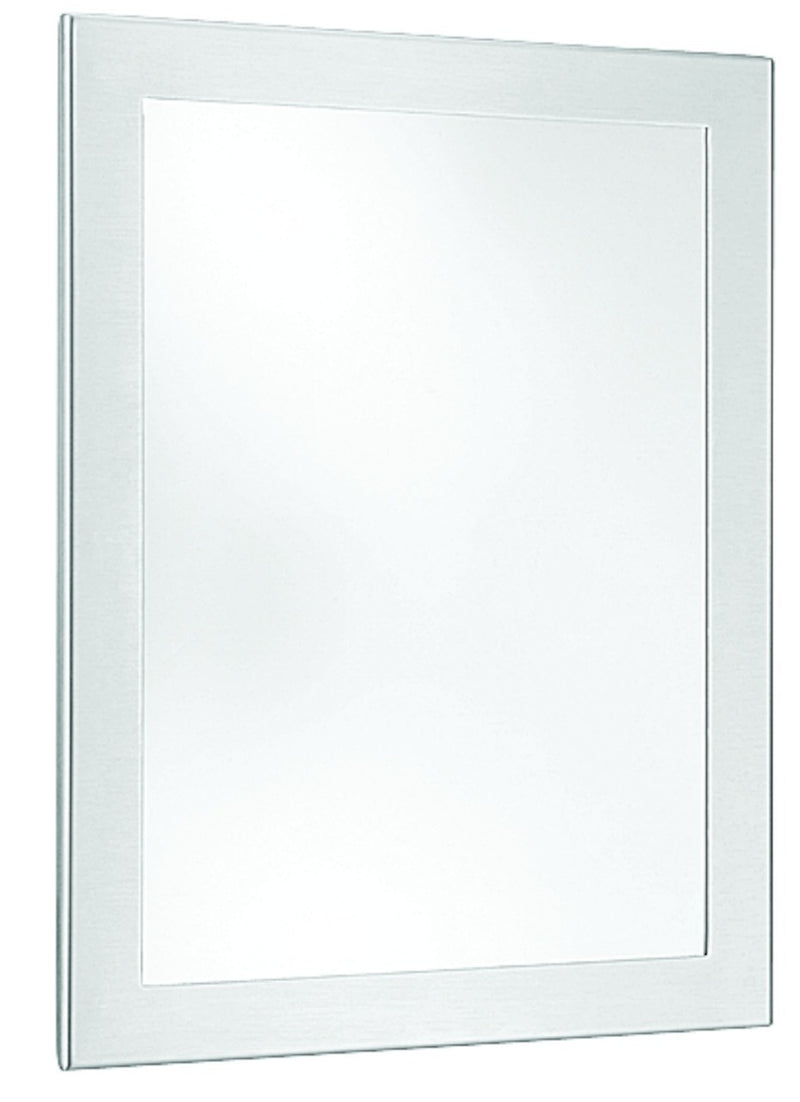 Bradley SA01-100001 - Framed Wall Mirror, Stainless Steel, Chase-Mounted, 12x16