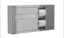 Bradley 5961-110000 - Surface Mounted Seat Cover Dispenser/Dual Roll Tissue Dispenser w/ Waste Receptacle Right