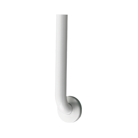 ASI-3802-48AW - 1-1/2" DIA (38 mm) Grab Bar With White Antimicrobial Powder Coated Finish, w/ Intermediate Support - 48" length