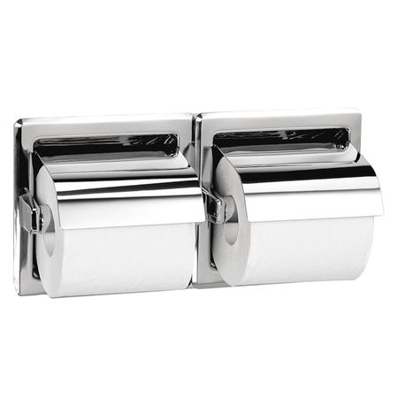 Bradley 5123-520000 - Recessed Hinged Hood Dual Roll Toilet Paper Dispenser