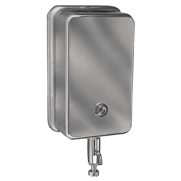 Bradley 655-000000 - Wall Mounted Manual Liquid Soap Dispenser, 40 oz - Satin Finish