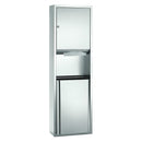 Bradley 237-650000 - Recessed High Capacity Towel Dispenser/ 12 Gallon Waste with Hinged Cover with Push Flap Door