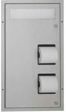 ASI-0484 - Toilet Seat Cover & Toilet Tissue Dispenser - Dual Access - Partition Mounted