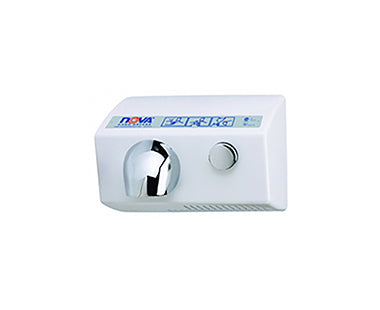 World Dryer 11200000 - Nova 5 Push button Aluminum, White, Surface Mounted Hand Dryer